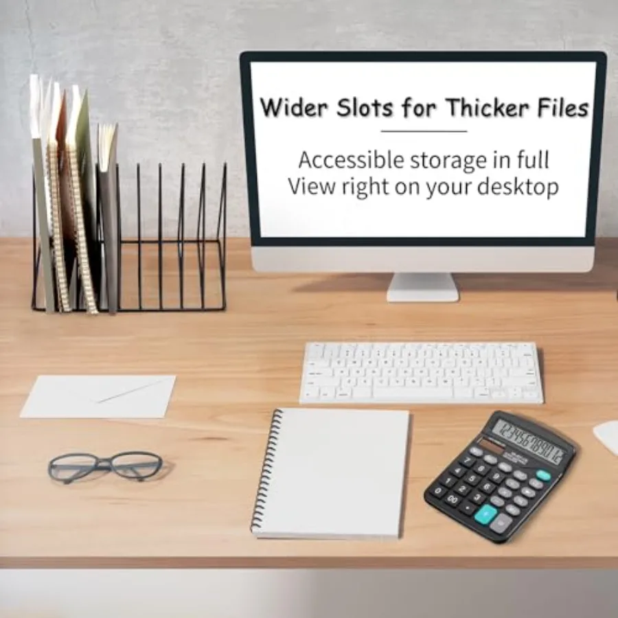 Shimeyao 6 Pieces Magazine Holder Triangle File Holder Book Record Metal Vinyl Record Storage Magazine Rack Multifunction Trian