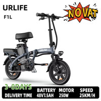 URLIFE F1L Adult Electric Bike 250W Motor Foldable Electric Bike 48V 7.5AH 14 Inch Tires City Commuter Electric Bike