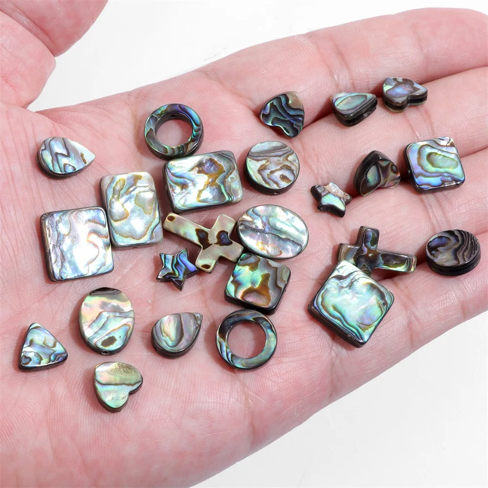 Exquisite Natural Abalone Shell Beads Loose Shell Slice Charm Beads Making DIY Jewelry Necklace Bracelet Earrings Accessories