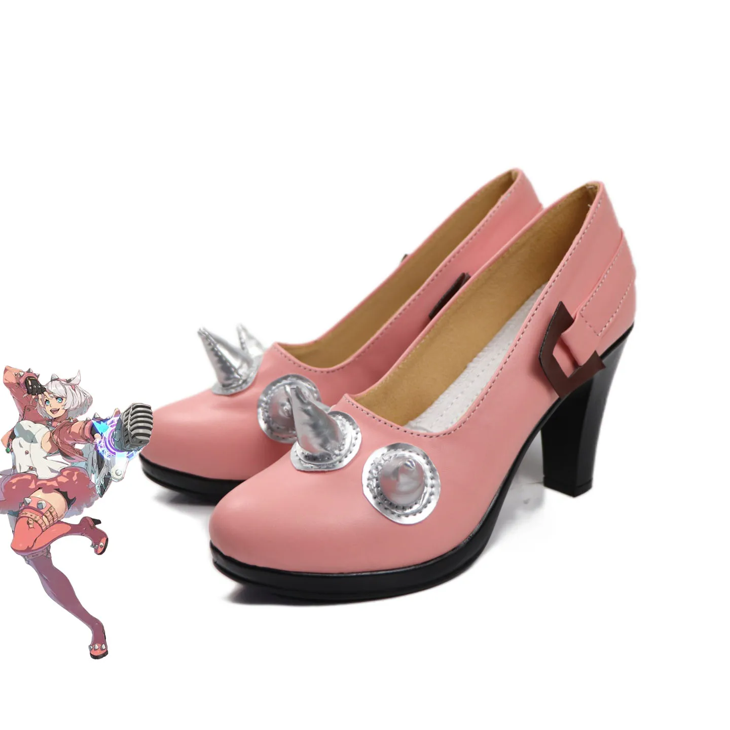 Guilty Gear Strive GGST Sweet Daydream Bullet Train El Elphelt Valentine Cosplay Pink Punk Pocker Shoes