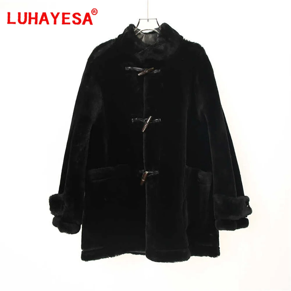 2024 Top Quality Australia Merino pelle di pecora Shearling Abbigliamento donna Casual Cappotto di pelliccia vera quotidiana