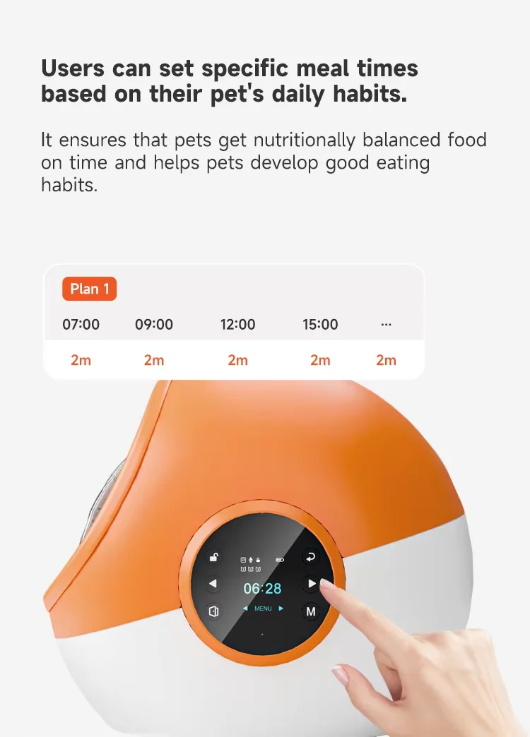 Smart Control Pet Feeder RFID Tag 2L Stainless Steel Bowl Charge Battery Powered Healthy Portion Scheduling for Dogs