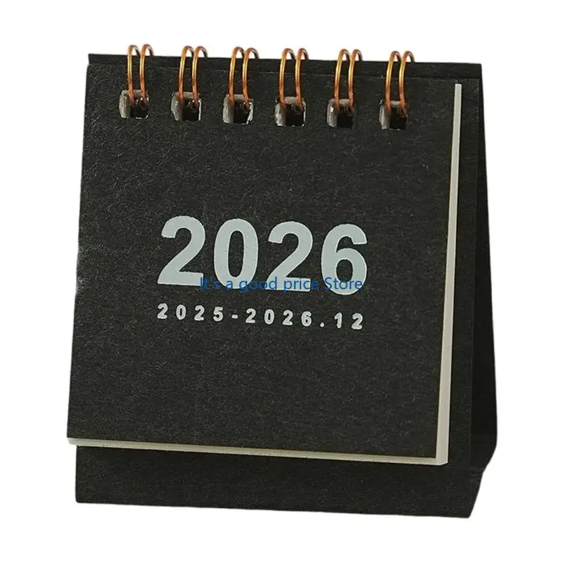 

2026 Desk Calendar Twin-Coil Binding Tabletop Calendar 19 Month Runs from Jun 2025 to Dec 2026 For Daily Scheduling