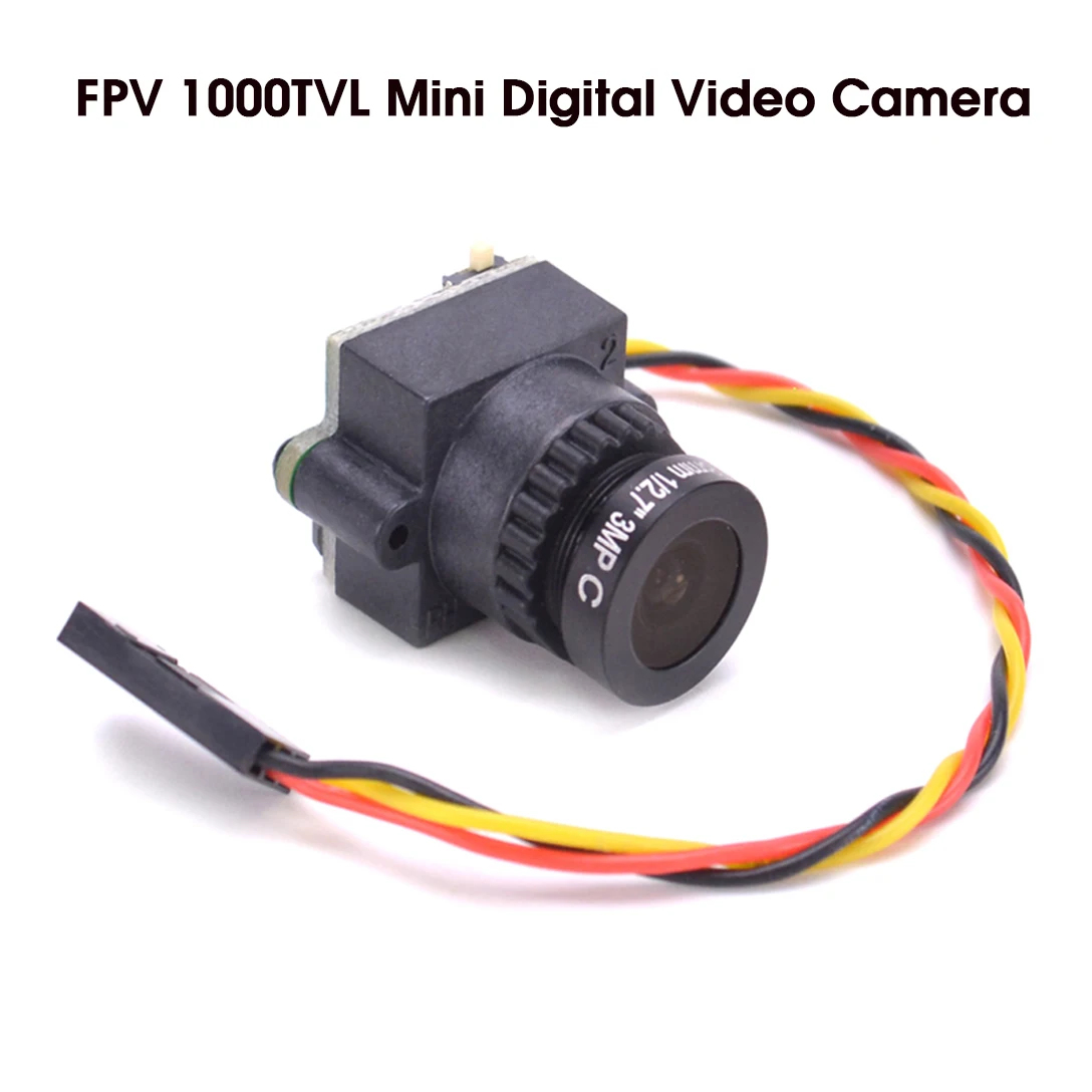 FPV Mini Digital Video 1000TVL Camera 1000 Lines 2.8mm NTSC PAL 5V DC Micro Ultra Light for Aerial Photography N/P Pattern