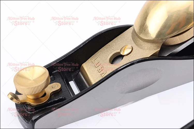 LUBAN 160mm Short Planer 12° 20° Cast Iron Woodworking Plane 35mm Blade Copper Cover Plate Hand Planer Metal Wood Smoothing Tool