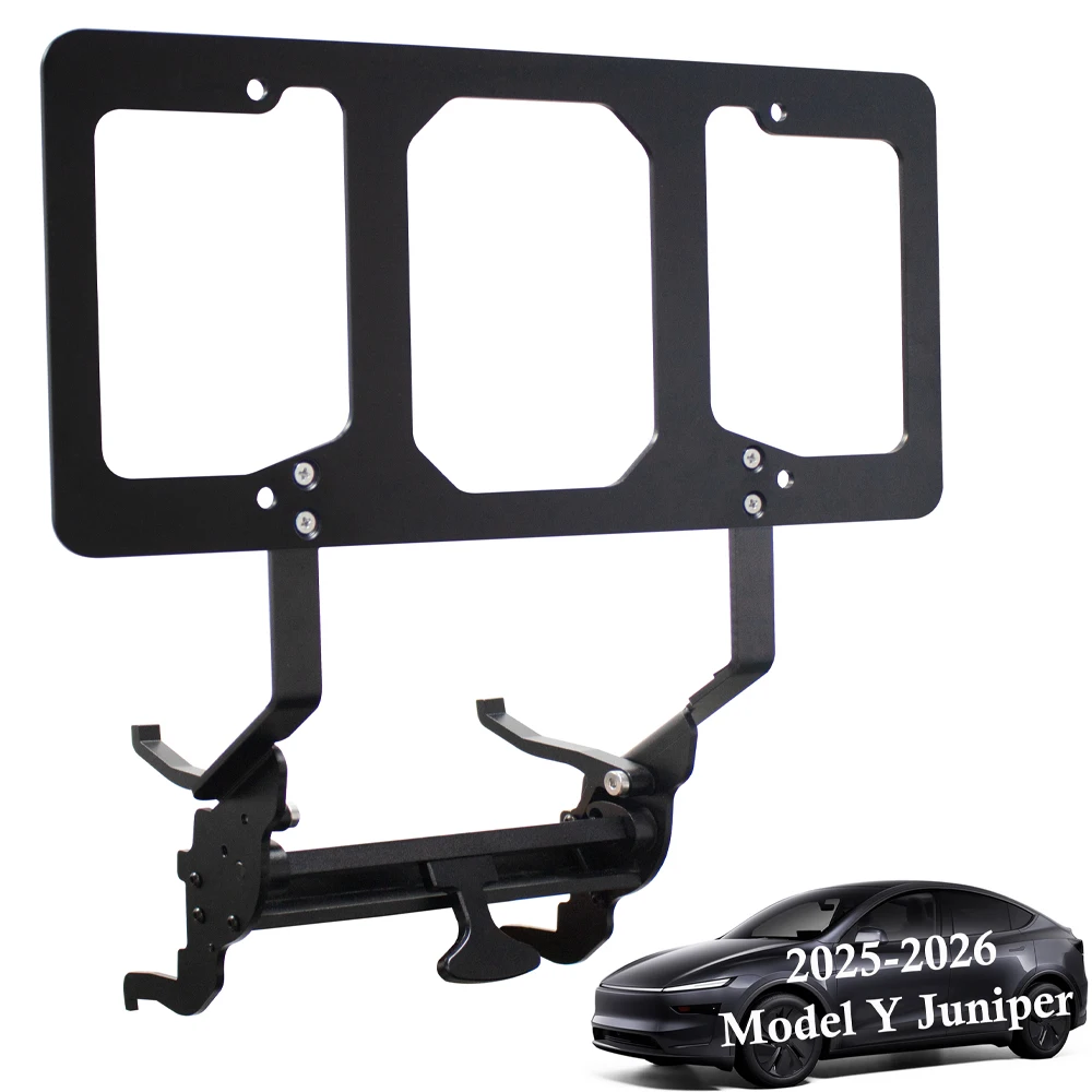 

2026 NEW Model Y Juniper Front License Plate Holder -Paint-Safe & Lockable & No Drill License Plate Mounting Kitwith Car tools