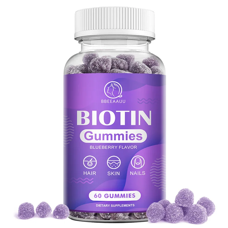 

BBEEAAUU Biotin Gummies Hair Growth Prevent Hair Loss Increase Hair Follicles Support Nail & Skin Health Beauty Care for Women