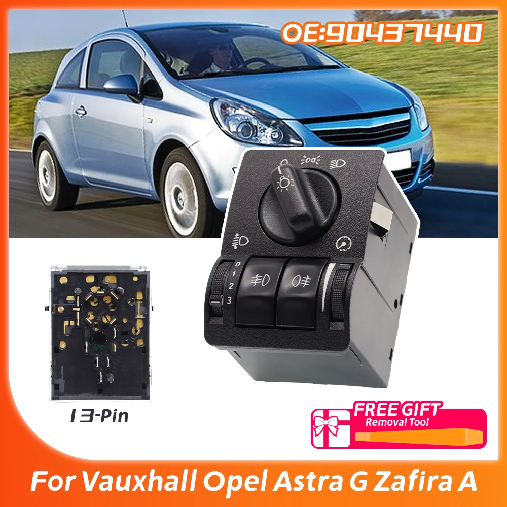 90437440 Car Headlight Head Fog Lamp Light Control Switch For Vauxhall Opel Astra G Zafira A Vectra B 1995 - 2003