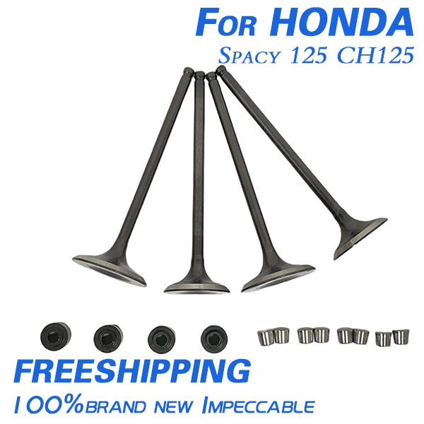 

Несъемный выпускной клапан двигателя мотоцикла и комплект клапанов INTAKE, стопорная пластина сальника, СОВЕРШЕННО НОВЫЙ клапан, подходящий для Honda Spacy 125 CH125