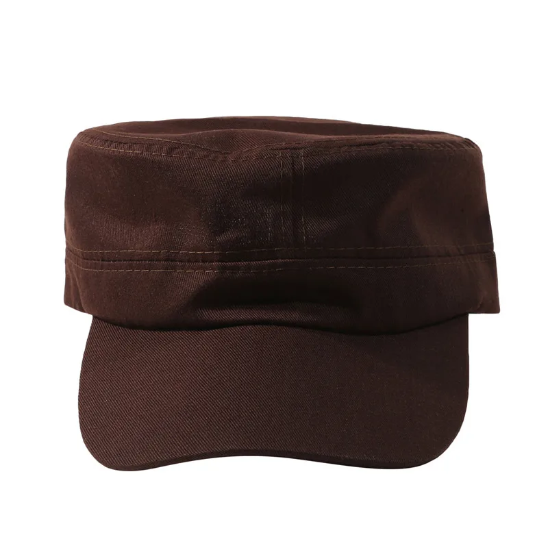 1PC Mode Männer Frauen Fünf Farben Unisex Einstellbar Klassischen Stil Plain Flache Vintage Armee Hut Kadett Militär Patrol Cap – Detail 15