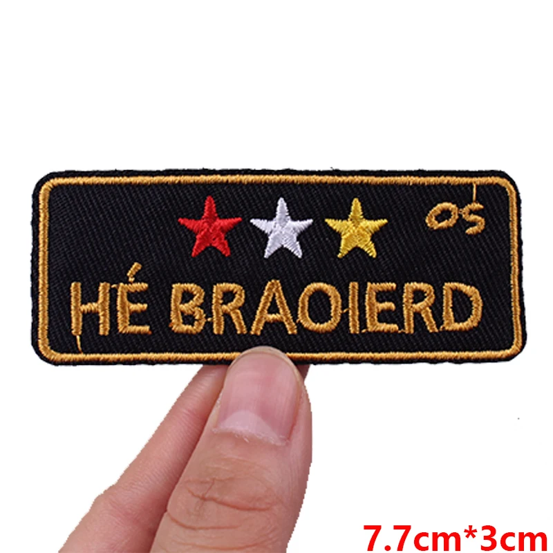 NIEUWE Oeteldonk embleem borduurpatches voor kleding naai applique DIY vijfpuntige ster liefde hart opstrijkbare patches voor kleding