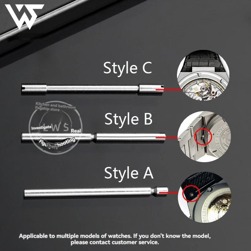 For IWC Engineer Watch Strap Screw Rod IWC Connecting Rod Steel Stris Threading Pins Stainless Steel Notches Watch  Accessories