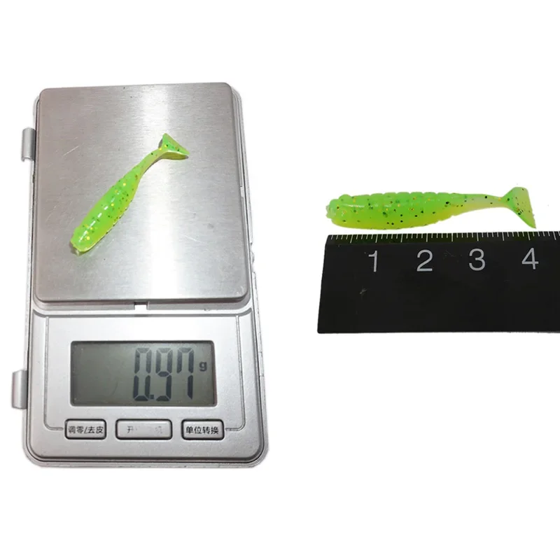 New 10pcs Silicone Soft Lures Piece Artificial Tackle Bait 4cm 1g Goods For Fishing Sea Fishing Rockfishing Swimbait Wobblers