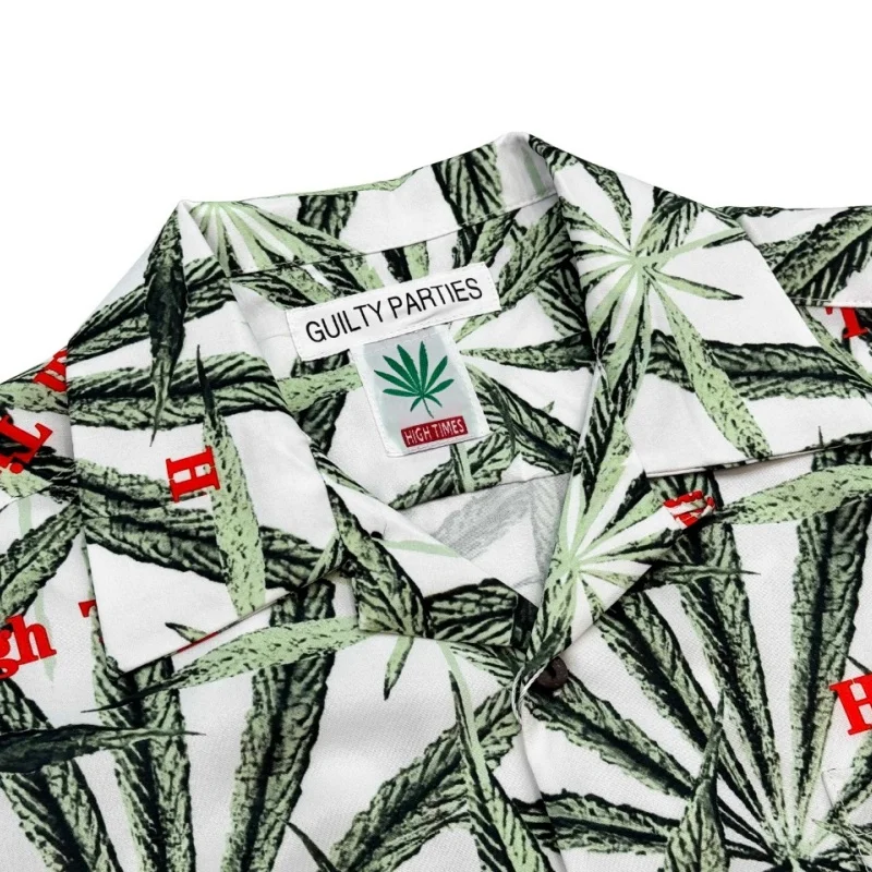 Top Quality Summer WACKO MARIA Letter Pattern Full Print Hawaii Mens Womens Hip Hop Casual Short Sleeve Shirt