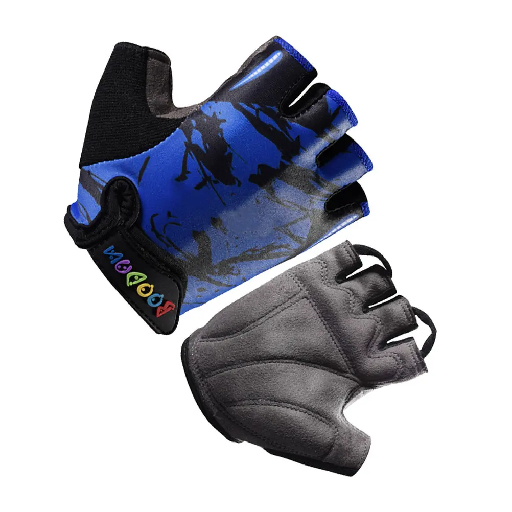 

Детские спортивные перчатки без пальцев, легкие, эластичные, дышащие, амортизирующие, нескользящие, для активного отдыха, велоспорта, скалолазания, рыбалки, верховой езды