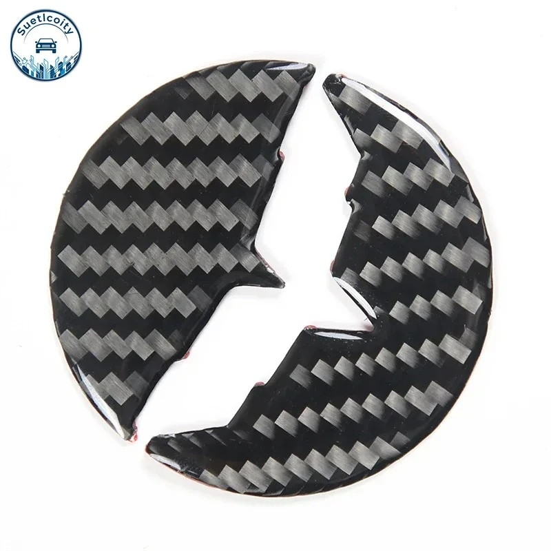 Interior Car Accessories For Chevrolet Corvette C6 2005-2013 Soft Carbon Fiber Car Steering Wheel Center Logo Covers Trim