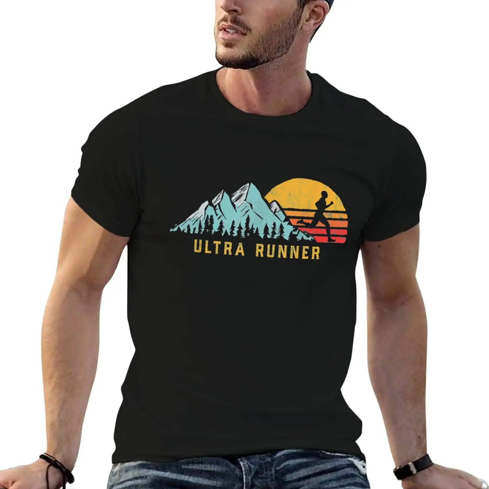 

Ultra Runner - Retro Style Vintage UltraMarathon T-Shirt t shirt custom print t shirt men 100% cotton luxury brand T-Shirt