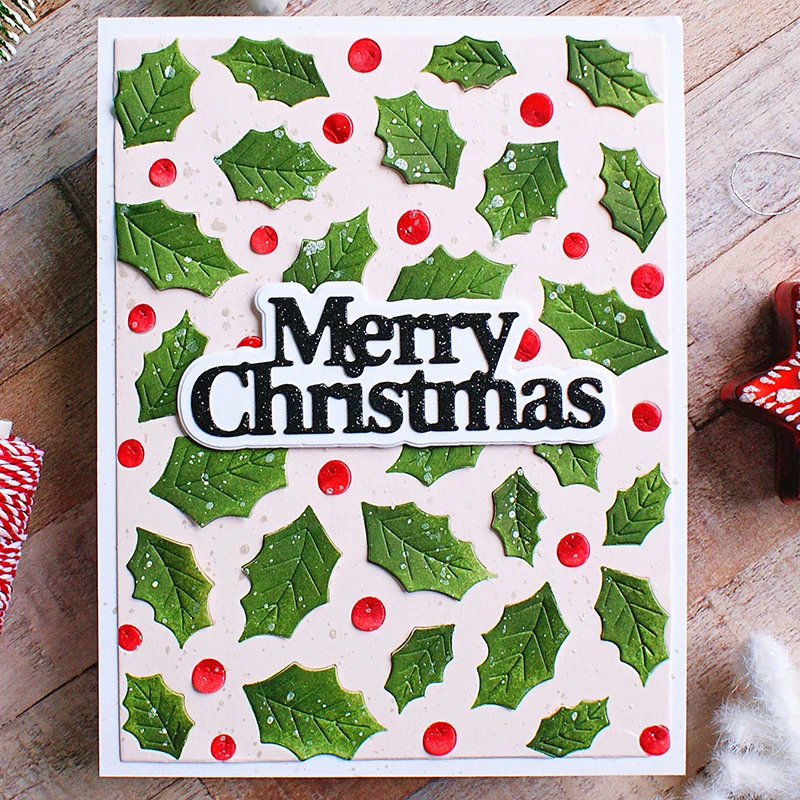 2024 July New Merry Christmas Print Word Metal Cutting Dies and Scrapbooking For DIY Crafts Greeting Card Making no Clear Stamps