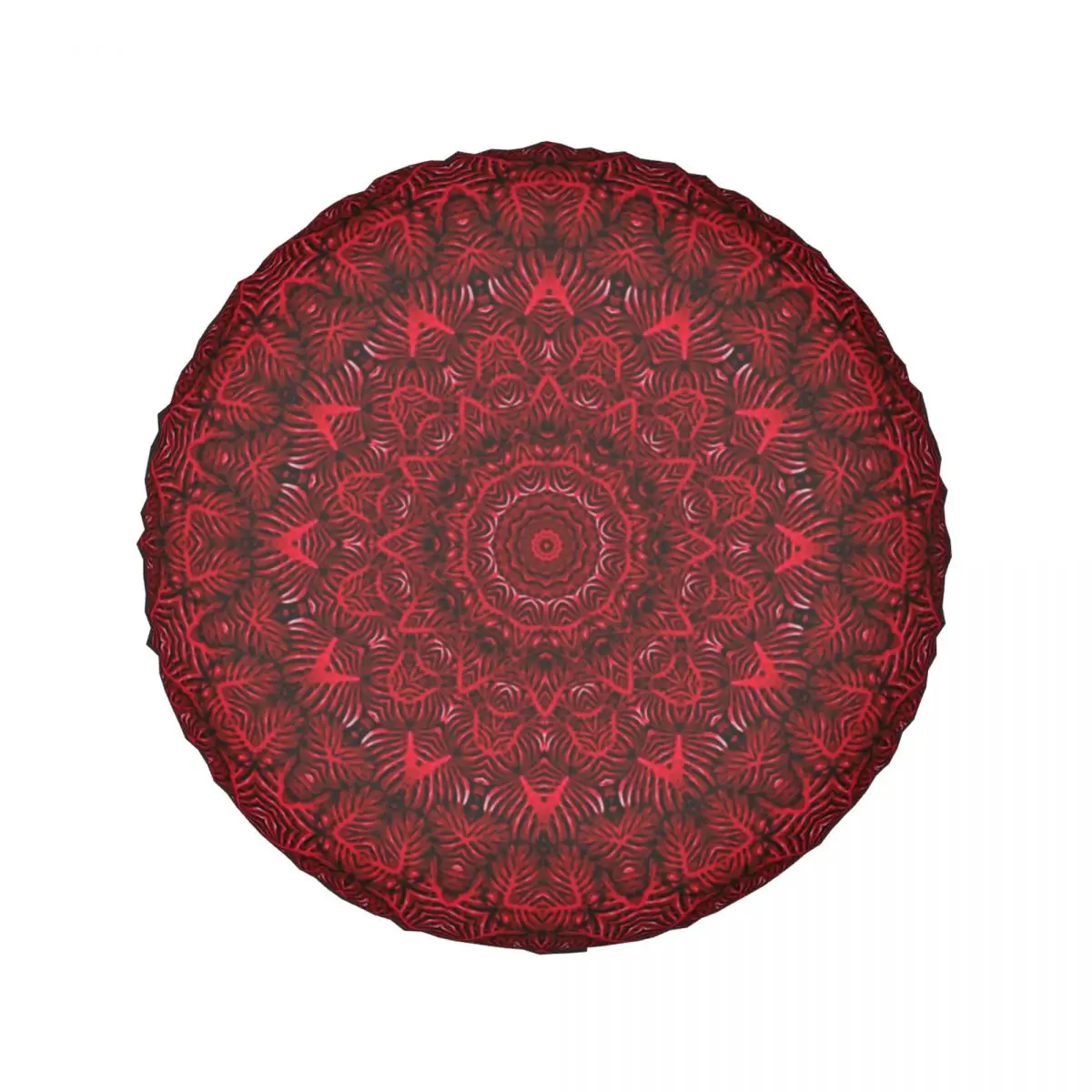 Red Passion Mandala Spare Tire Cover for Prado Pajero Wrangler Jeep RV SUV Camper Boho Floral Pattern Car Wheel Protector Cover