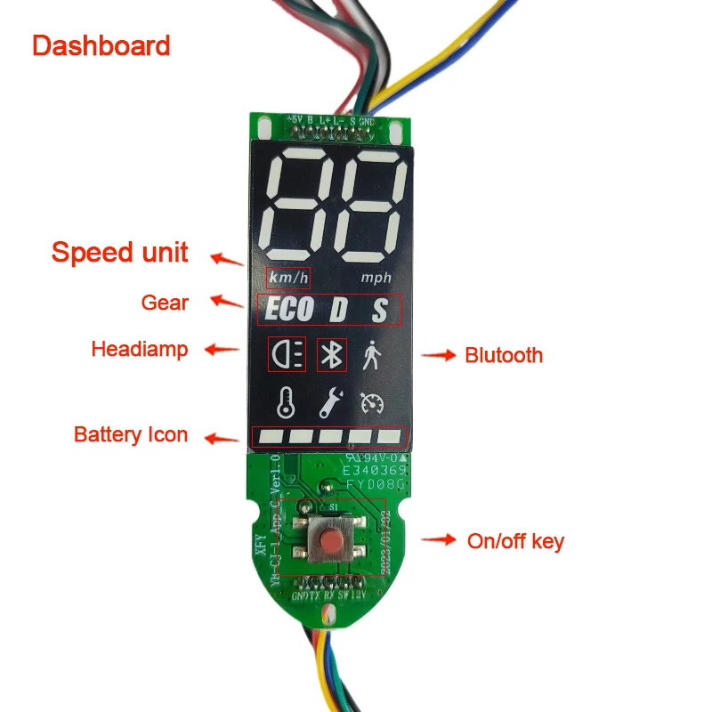 350W 36V 15A FOSTON X-Play DIGMA Scooter Controller Matherboard Bluetooth con Tuya Smart per Scooter da 8.5 pollici velocità massima 30 Km/h