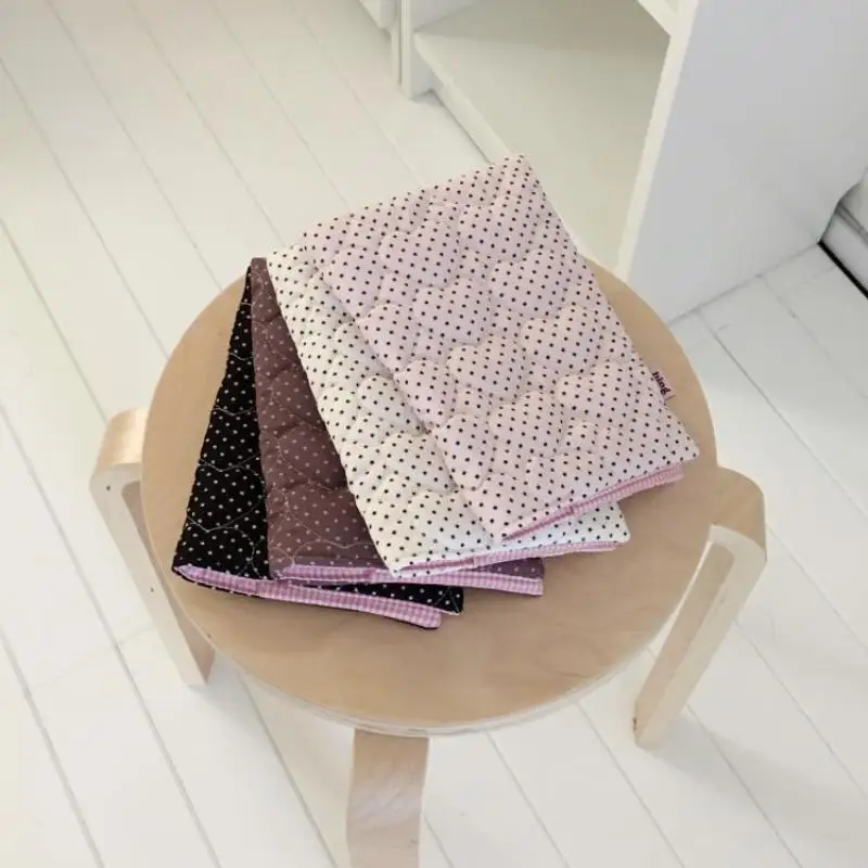 Hot Sale Polka Dot A5 Book Cover Quilted Cotton Cute Notebook Sleeve Polyester Protector Stationery Gift