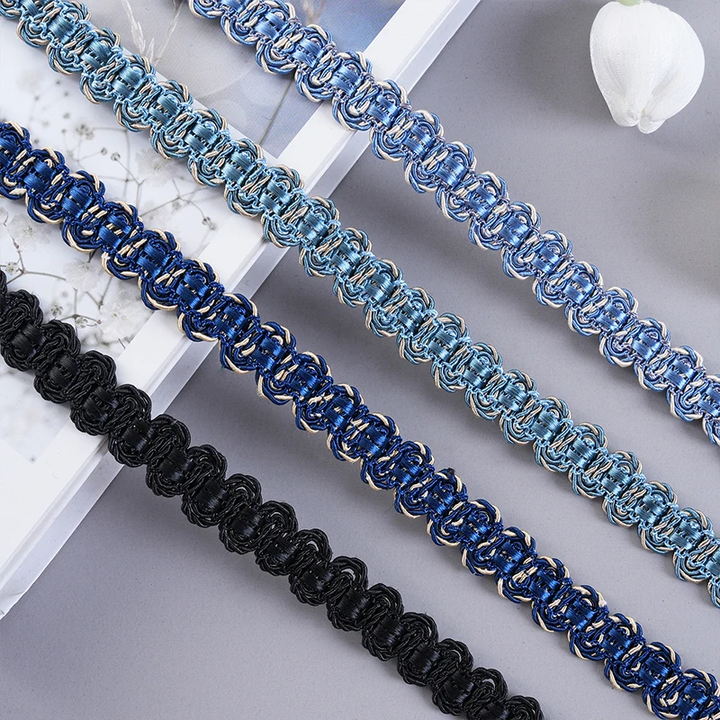 

12 Meter Gold Braid Trim Garment Curtain Decorative Woven Braid Lace Trim 15.5cm Width Lace Ribbon Upholstery Diy Sewing Crafts