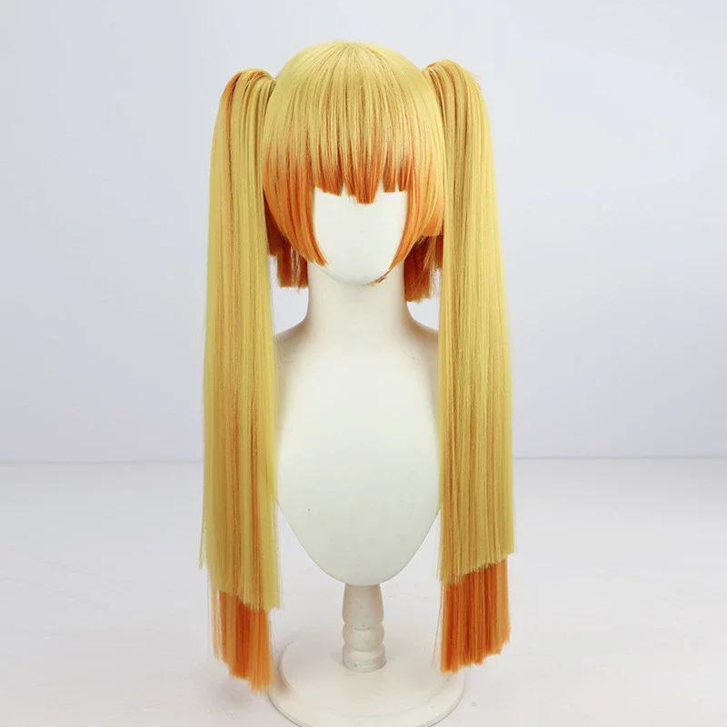 Anime Agatsuma Zenitsu Cosplay Costume Sexy Off Shoulder Black Dress Lolita Skirt Wig Man Woman Kawaii Halloween Party Suit view 6
