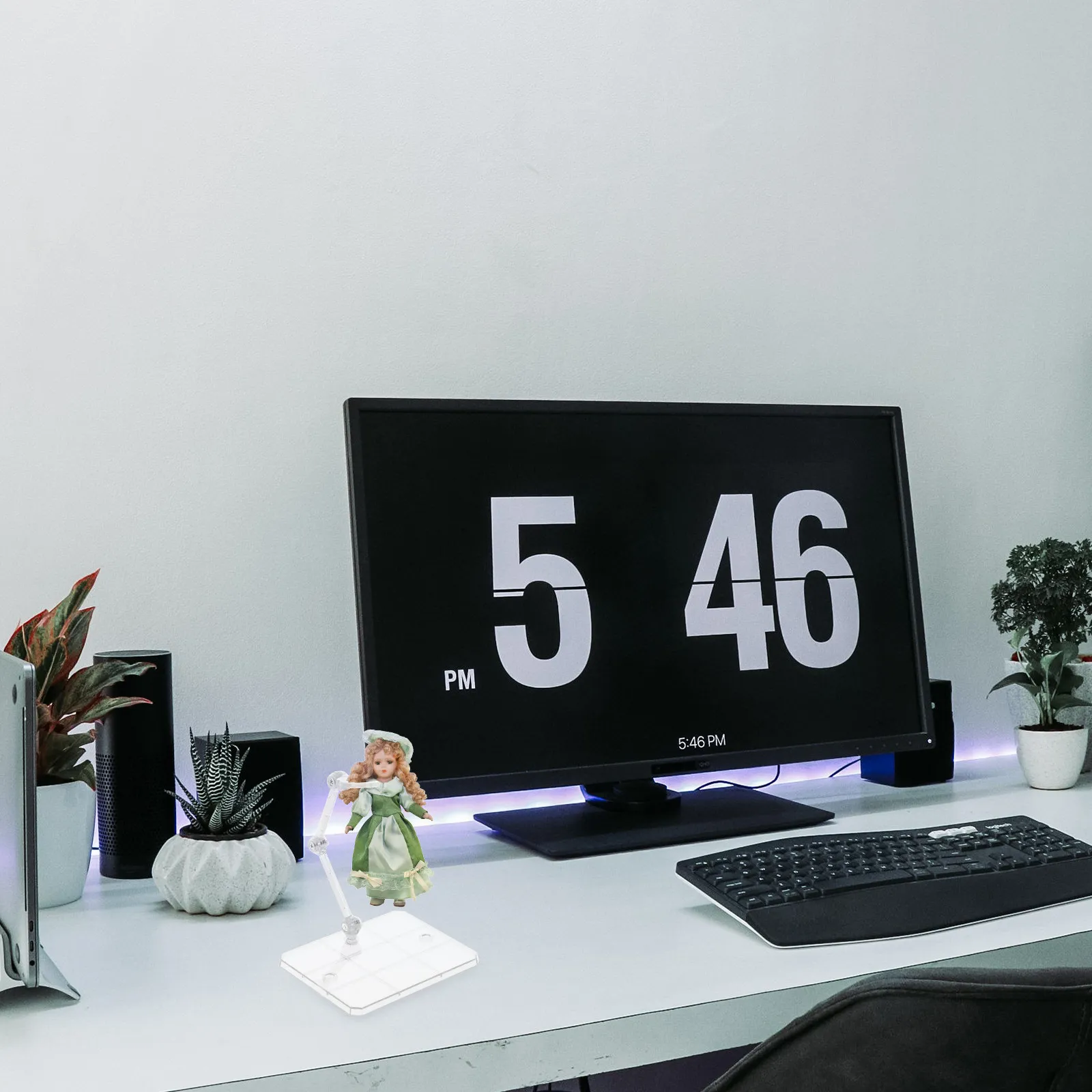 

Manual Support Frame 4pcs Adjustable Figure Display Rack Sturdy Plastic Stand for Cartoon Models Wear-Resistant Display Supply