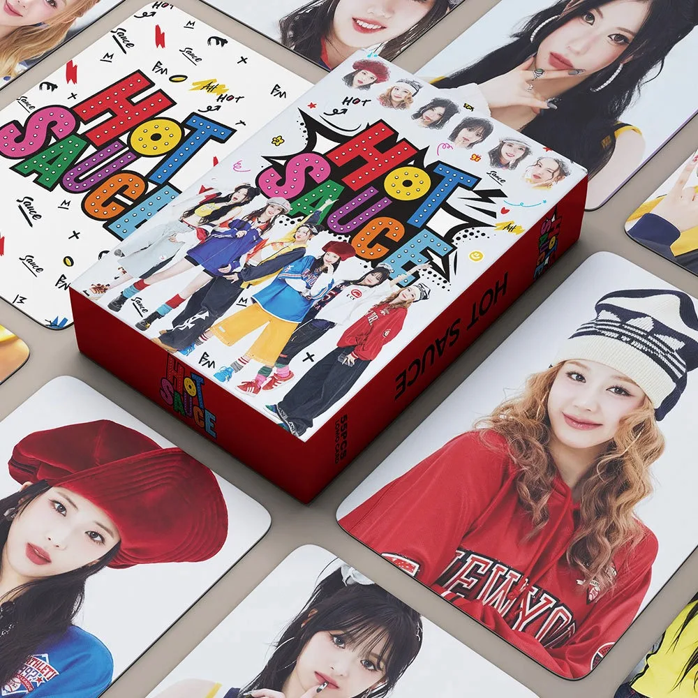 55 قطعة/المجموعة/المجموعة Kpop Girl Group ألبوم جديد الساخن الحصير لومو بطاقة مرحبا الوحش صور بطاقة 1st الذكرى بطاقة لومو لهدايا الطلاب #1