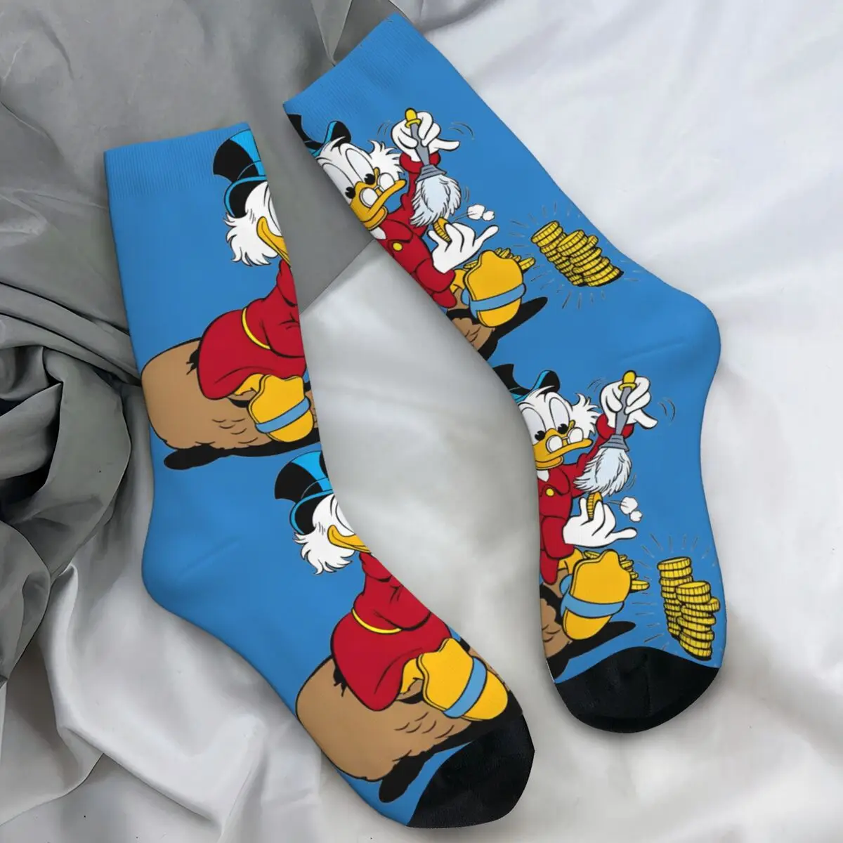 البخيل McDuck العم الجوارب دونالد داك مضحك الكرتون الحديثة جوارب الخريف المضادة للانزلاق النساء الرجال الجوارب جوارب رياضية في الهواء الطلق