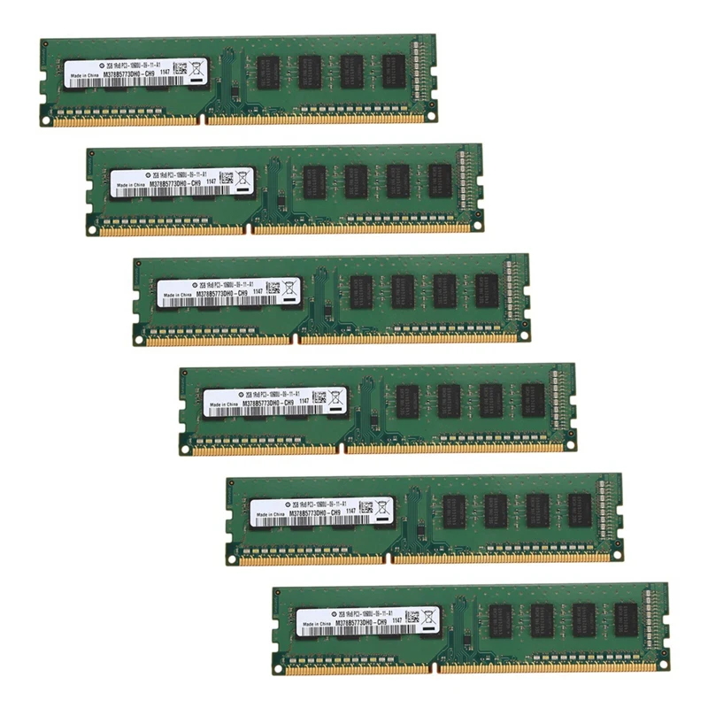 

6X DDR3 2GB Ram 1333 Mhz For Desktop PC Memory 240Pin 1.5V New Dimm