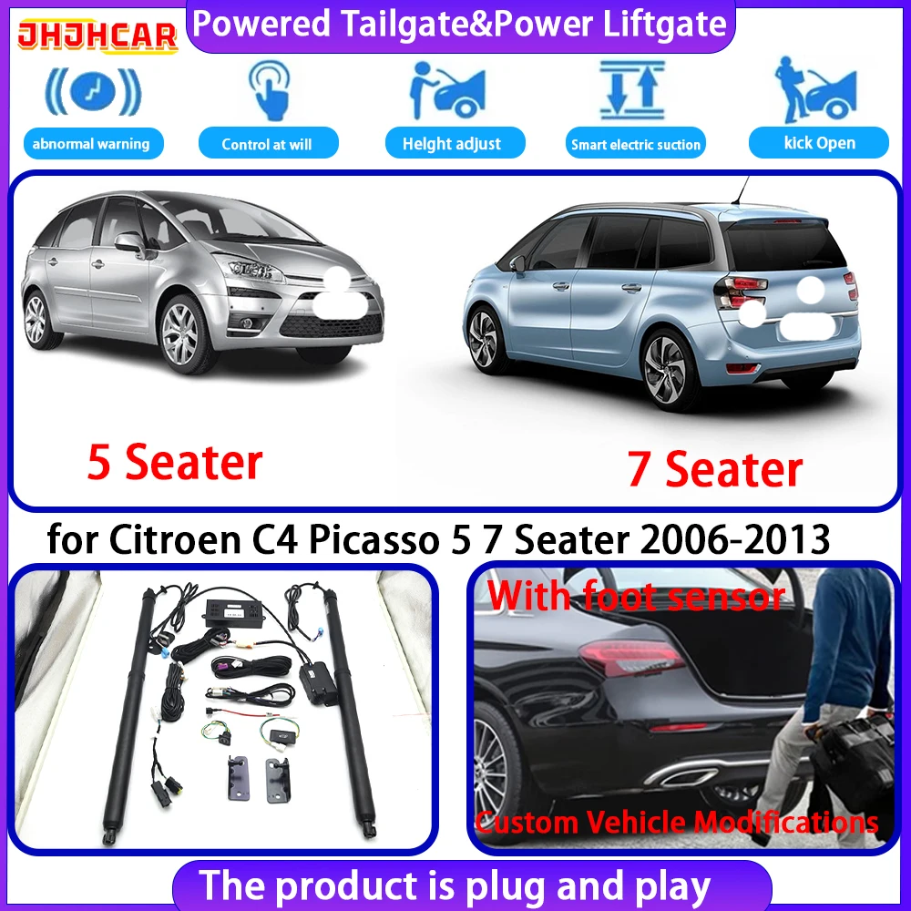 JHJHCAR for Citroen C4 Picasso 5 7 Seater 2006-2013 OEM Smart Automatic Electric Powered Tailgate Power Liftgate Tailgate System