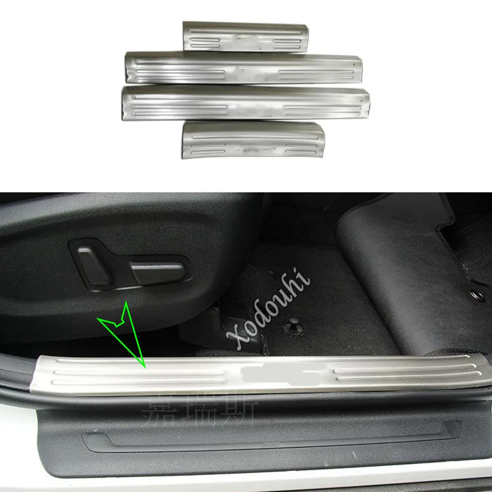 

Car Stainless Steel Pedal Door Sill Scuff Plate Inner Stick Threshold Frame 4PCs For Kia Sportage KX5 2016 2017 2018