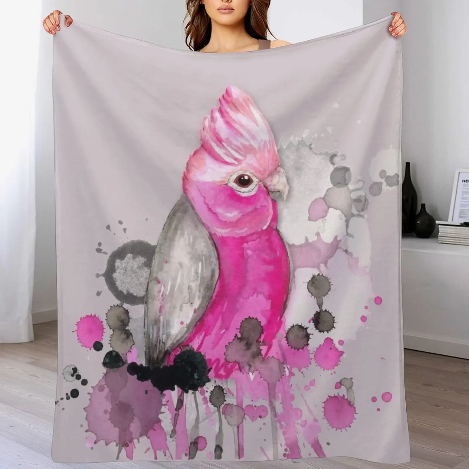 Galah cockatoo Throw Blanket For Sofa Thin Multi-Purpose Extra Large Throw Comforter Blankets