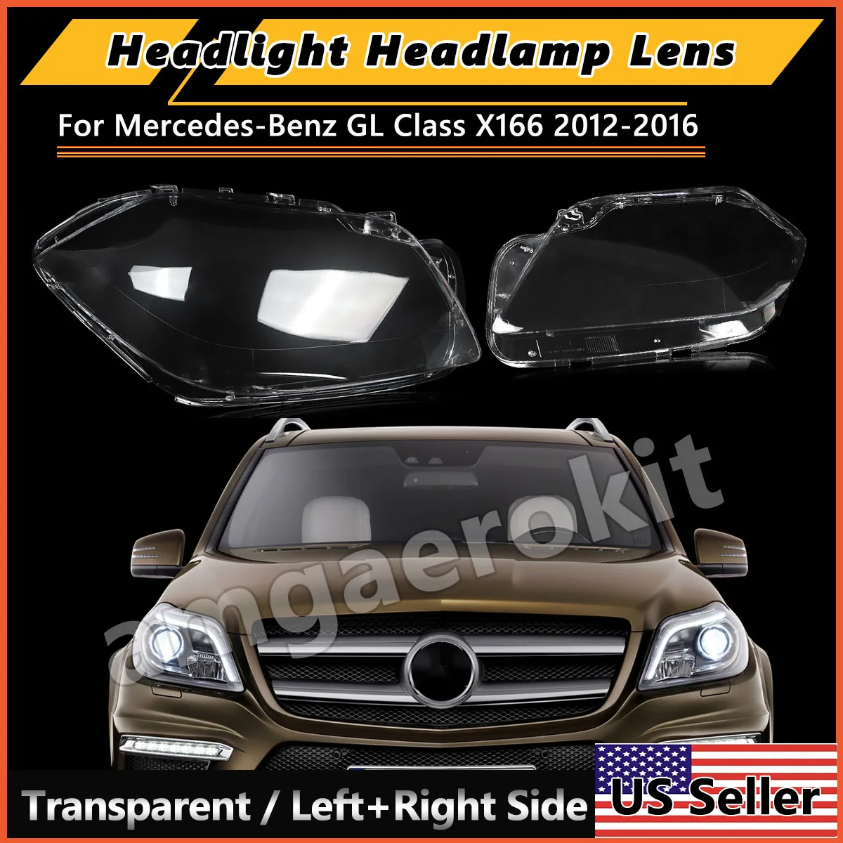 

Крышка фары (левая/правая) для Mercedes GL-серии W166 X166 GL350 2012-2016, корпус фары, защитная крышка линзы фары