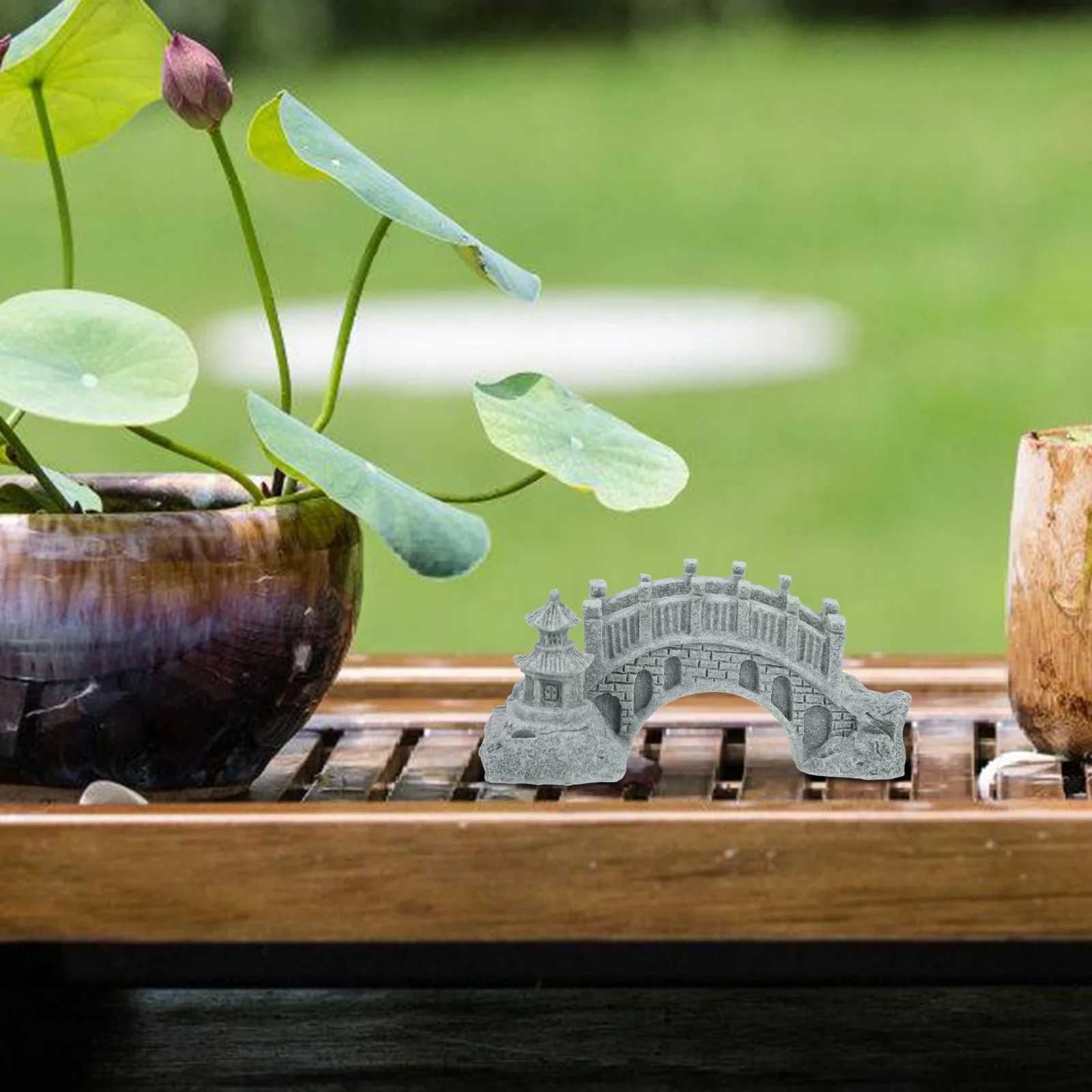

Simulated Stone Bridge Ornaments Vintage Decor Fish Tank Garden Indoor Desktop Mini Statue Micro Landscape Bridge Adornments