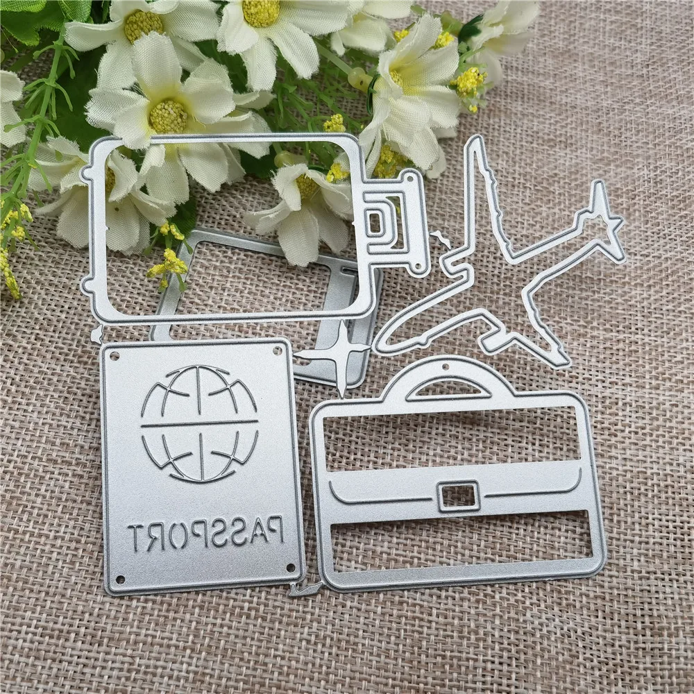 Aircraft Travel Items set Metal Cutting Dies Stencils For DIY Scrapbooking Decorative Embossing Handcraft Die Cutting Template