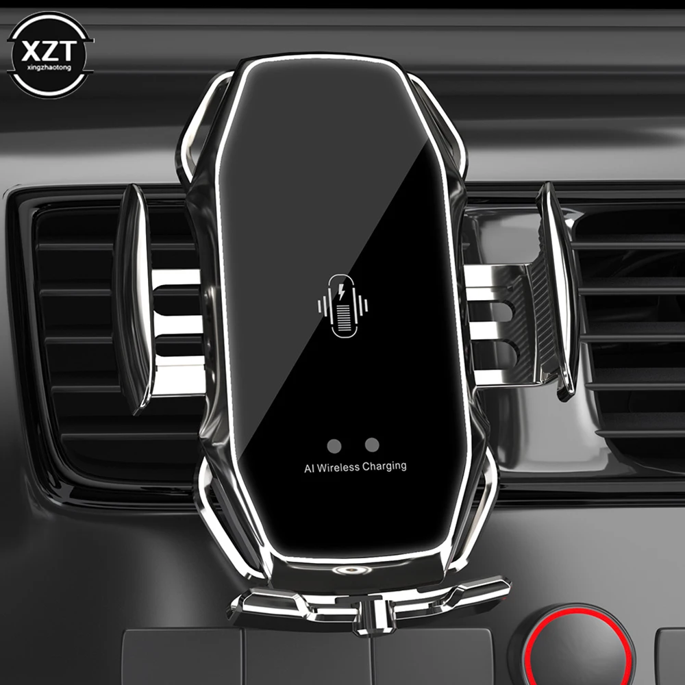 

A5 Automatic Clamp Car Wireless Charger IR Auto Sensing Gravity Car Cell Phone Holder Car Vent Support Accessories for Vehicles