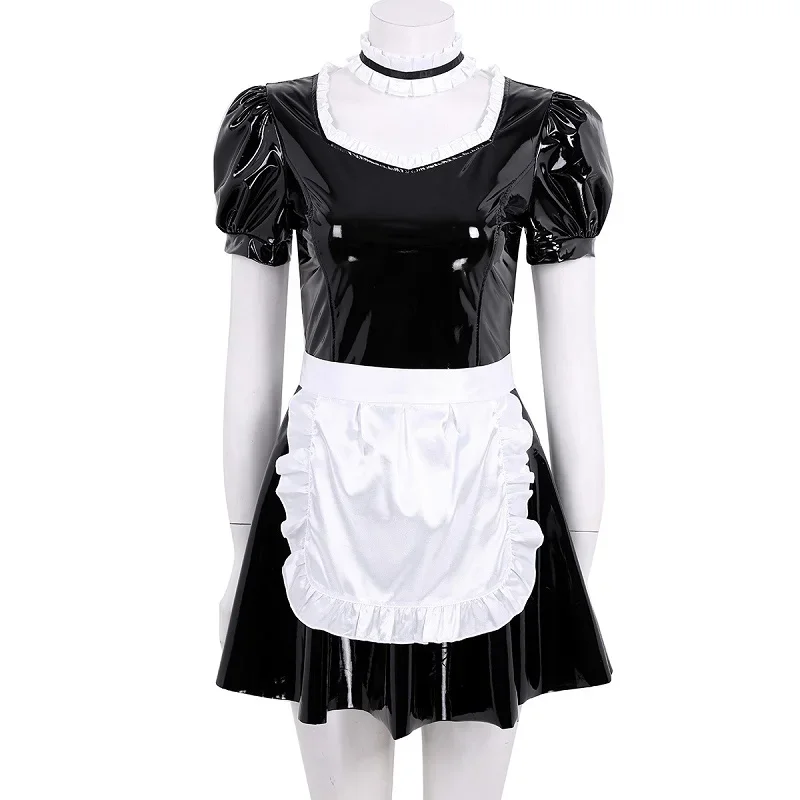 Niedliche Lolita-Dienstmädchen-Kostüme für Damen, Französische Dienstmädchen-Kostüme, Anime-Cosplay, Kellnerin-Party-Bühnen-Nachtclub-Auftrittskleider 2026 – Detail 2