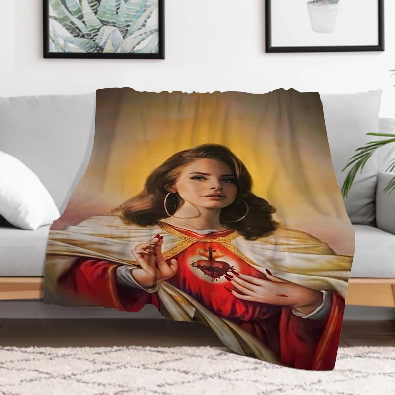 

Singer Lana Del Rey Throw Blanket Fluffy Blankets Sofa King Lid Catnap Microfiber Bedding Knee Bed Decorative Fleece Soft Nap