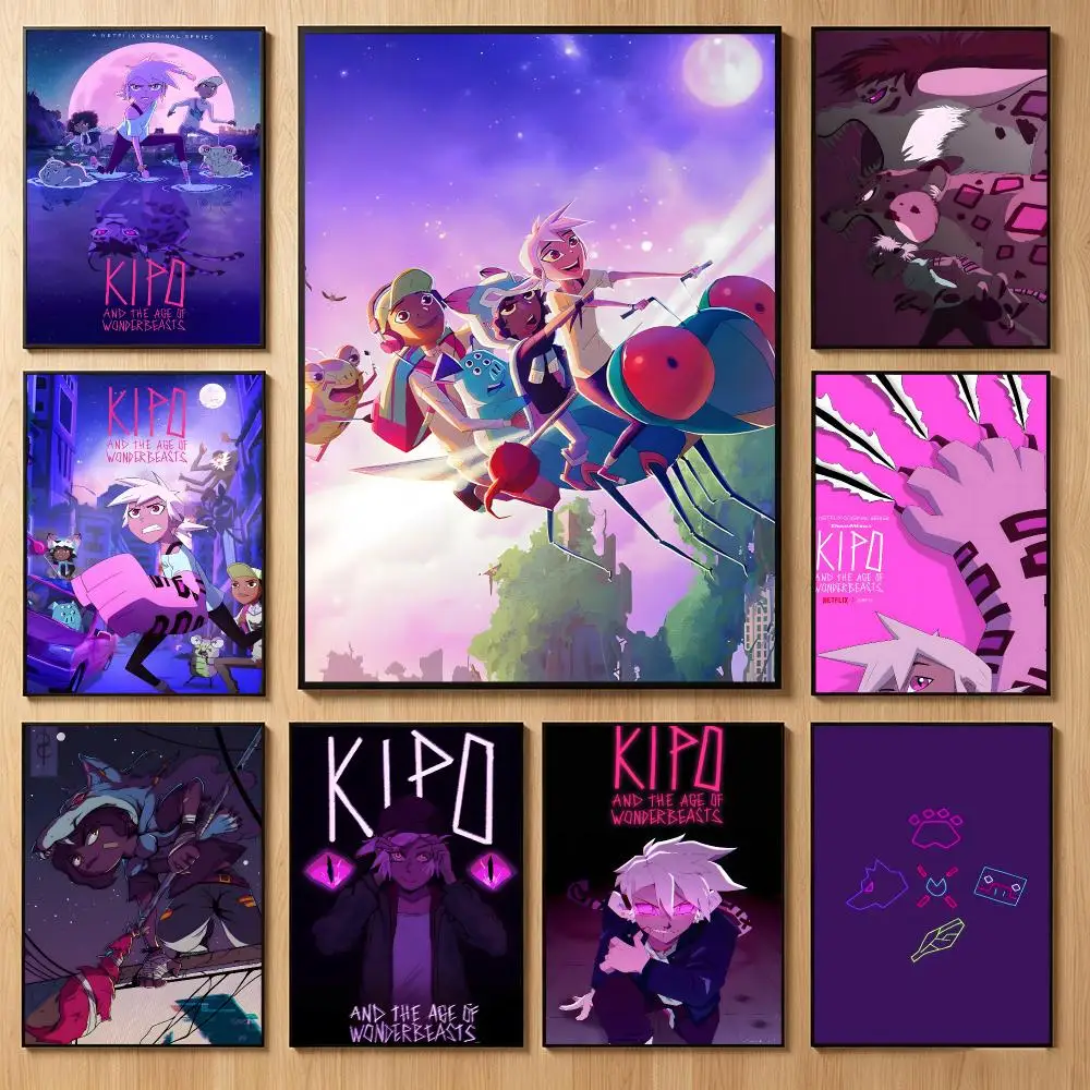 Fantasy Animation K-Kipo and the Age of Wonderbeasts Poster Classic Self-Adhesive PP Wall Sticker for Living Room Bar Decor Gift