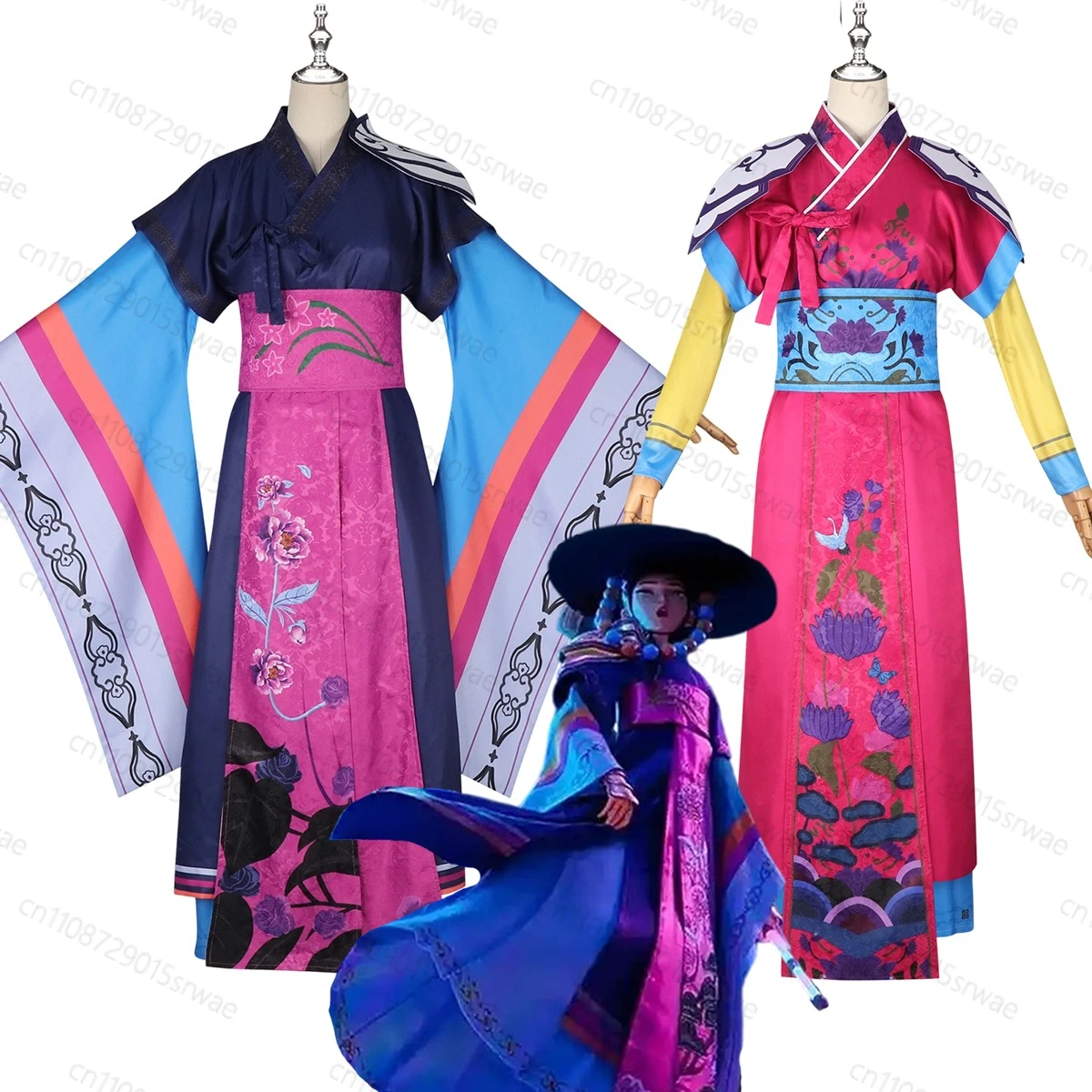 

Anime Kpop Korean Wave Pioneer Cospaly CostumeDemon Hunters Celine Cosplay Costume Witch Ancestor Big Hat Robe Uniform Woman