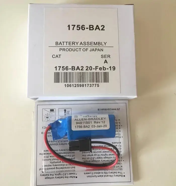 2-10pcs New Original for A-B Battery 1756-BA2 94811501 Allen Bradley PLC Lithium Battery with Plug