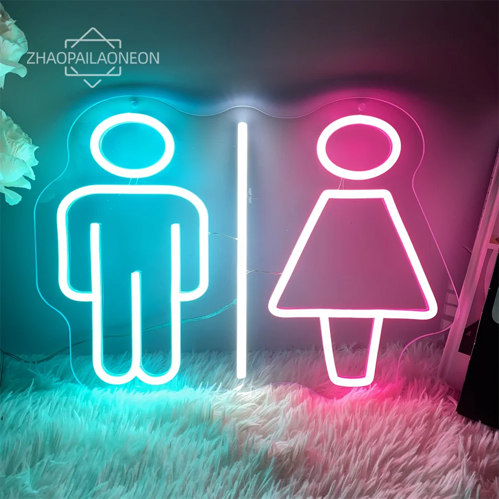 

Toilets Arrow Directional Neon Sign Party Bar Gaming Led Lights Washroom Entrance for Outside Store Hanging Sign Home Wall Decor