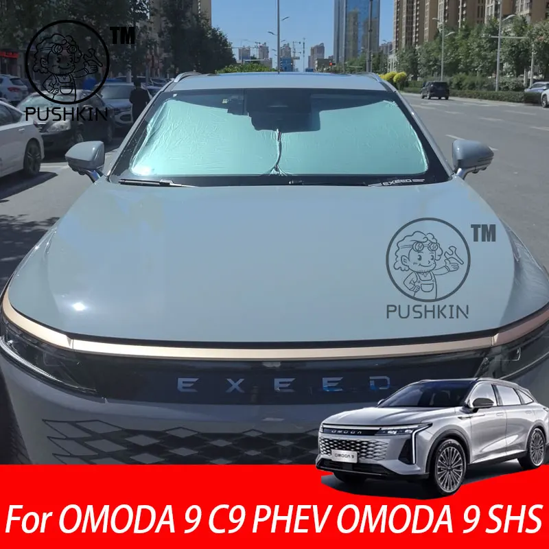

For OMODA 9 C9 PHEV OMODA 9 SHS Sunshades UV Protection Curtain Sun Shade Visor Front Windshield Protector Car Accessories