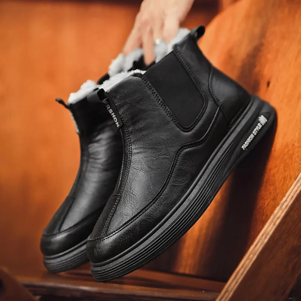 

Men's Winter Boots and Cold-proof Boots 2025 Men's Winter High-quality Warm High-top Cotton Shoes Outdoor Thick-soled Snow Boots