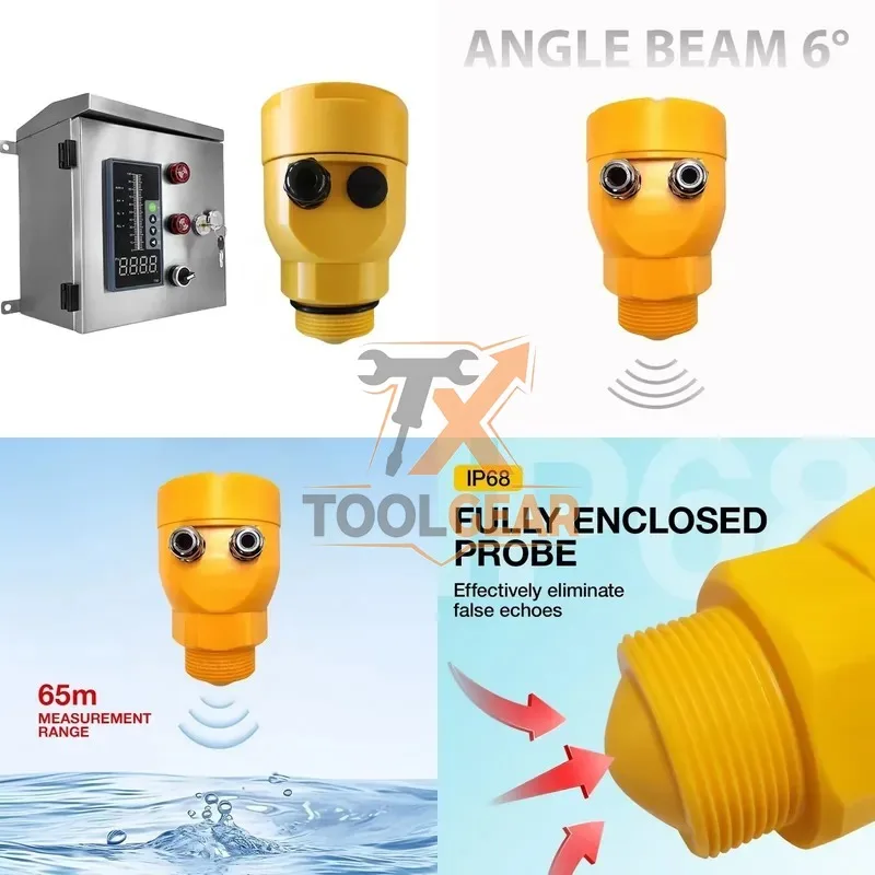 2026hotsale* High-Precision 1mm Accuracy Penetrating Water Level Meter IP68 Protection Lens Antenna 0-65m Range
