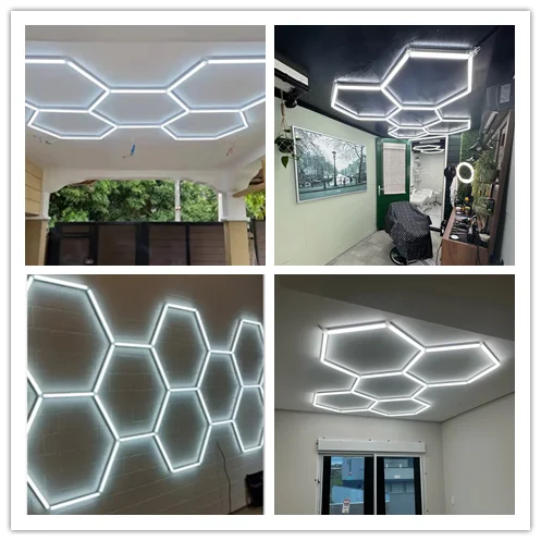 

Honeycomb LED Garage light Hexagon Lighting for Car Body Repair Car Care Workshop