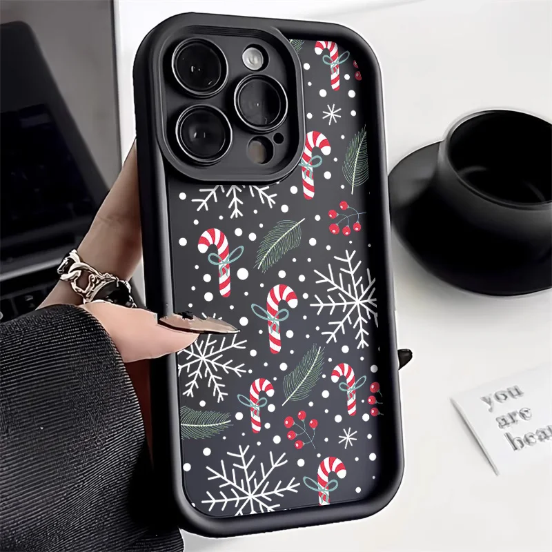 Merry Christmas New Year Gifts Phone Case For iPhone 15 Case iPhone 14 12 16 13 11 Pro Max XR X XS 8 7 Plus SE Shockproof Cover