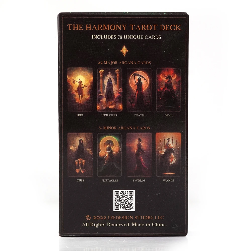 New The Harmony Tarot Deck 78 Uniquely Design Cards Created By Harmonizing The Two Worlds of AI and Human Creativity Board Games